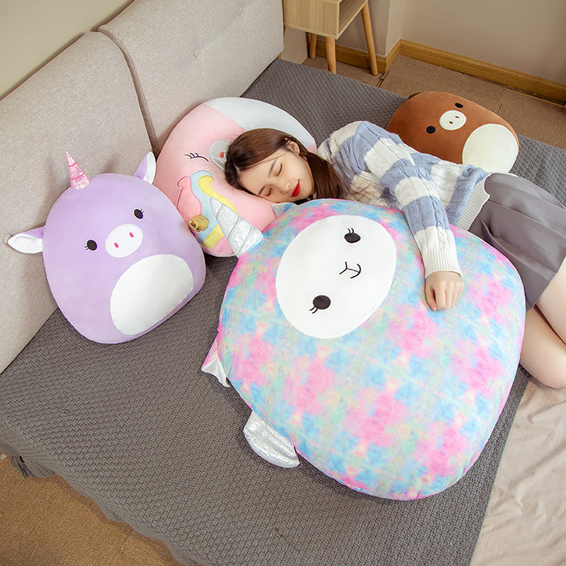 Cute Fat Fat Plush Toy Animal Doll Kawaii Deer Pig Soft Pillow Buddy Stuffed Cushion ValentineS Gift For Kids Girl