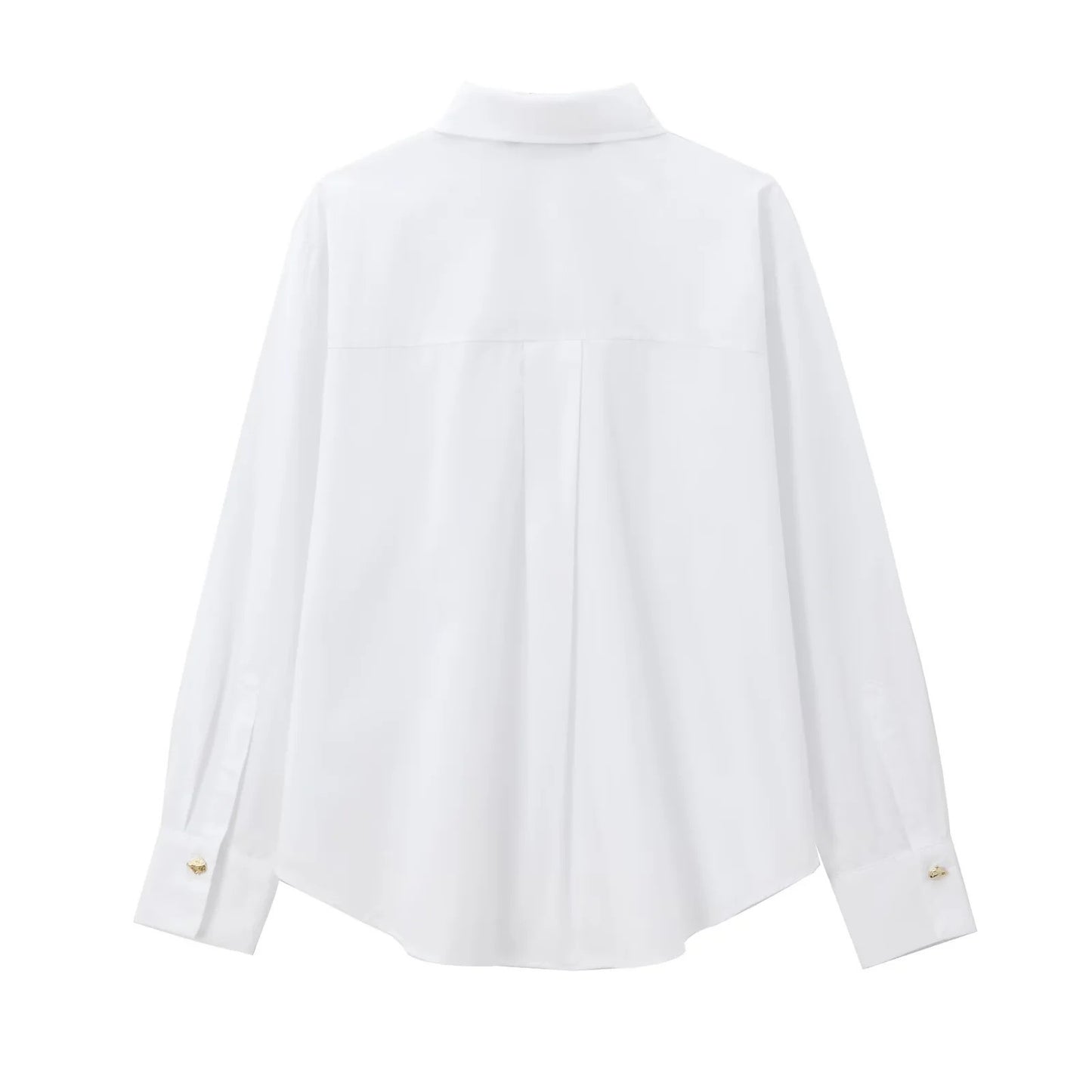 Women's Fashion Polo Collar Gold Breasted