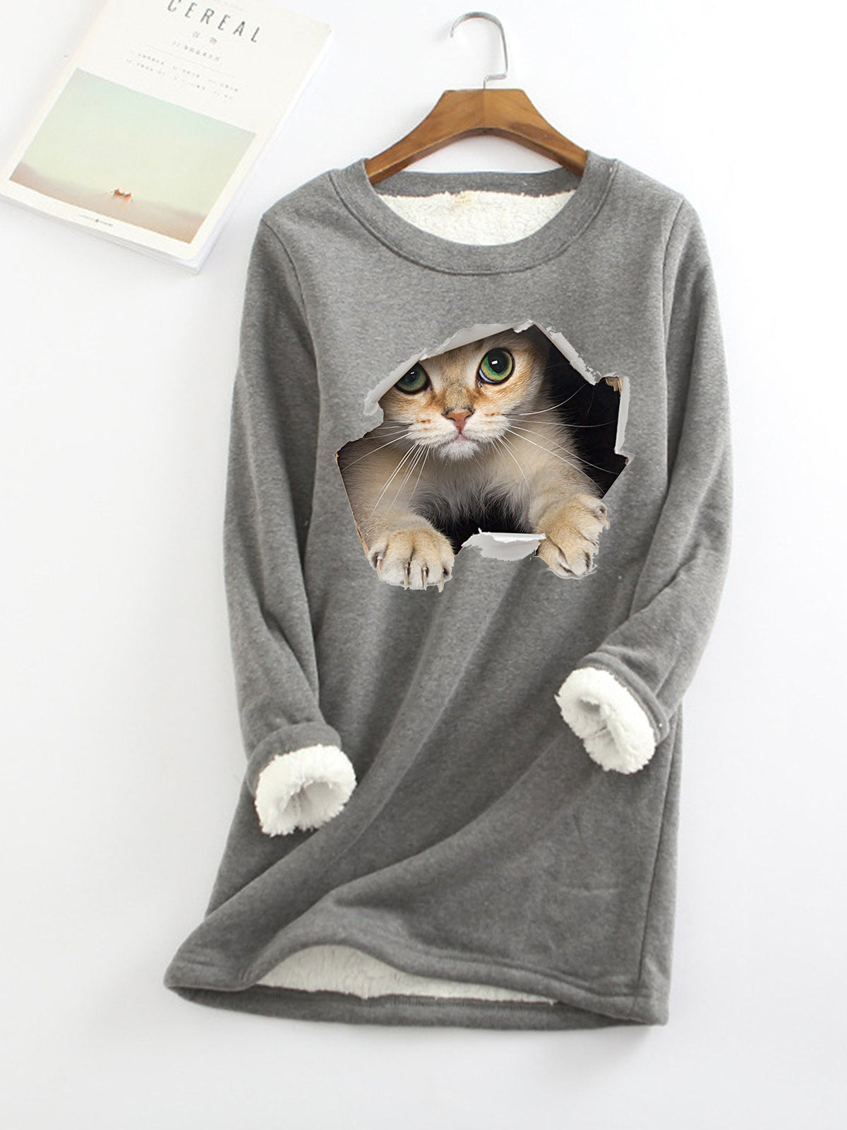 Autumn And Winter New Fleece-lined Thermal Bottoming Shirt Big Sale Printing