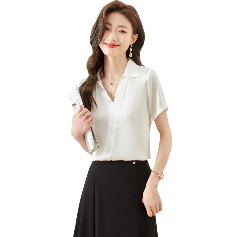 Women's Group Work Clothes Business Wear Short-sleeved Shirt