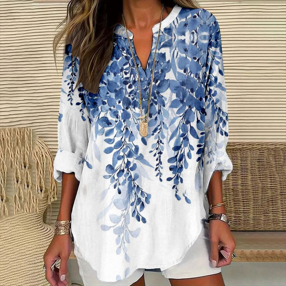 Women's Button Drop-shoulder Long-sleeve