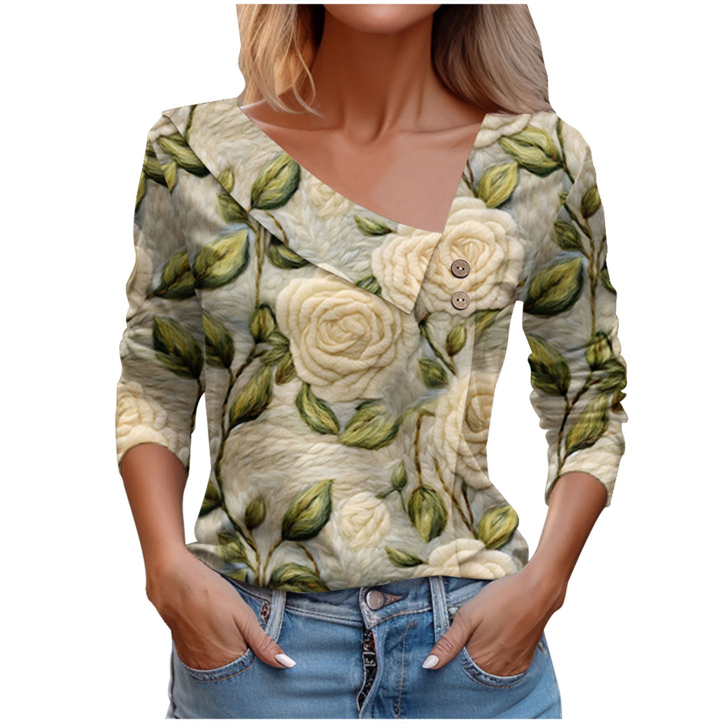 Long Sleeve Color Printed Shirt