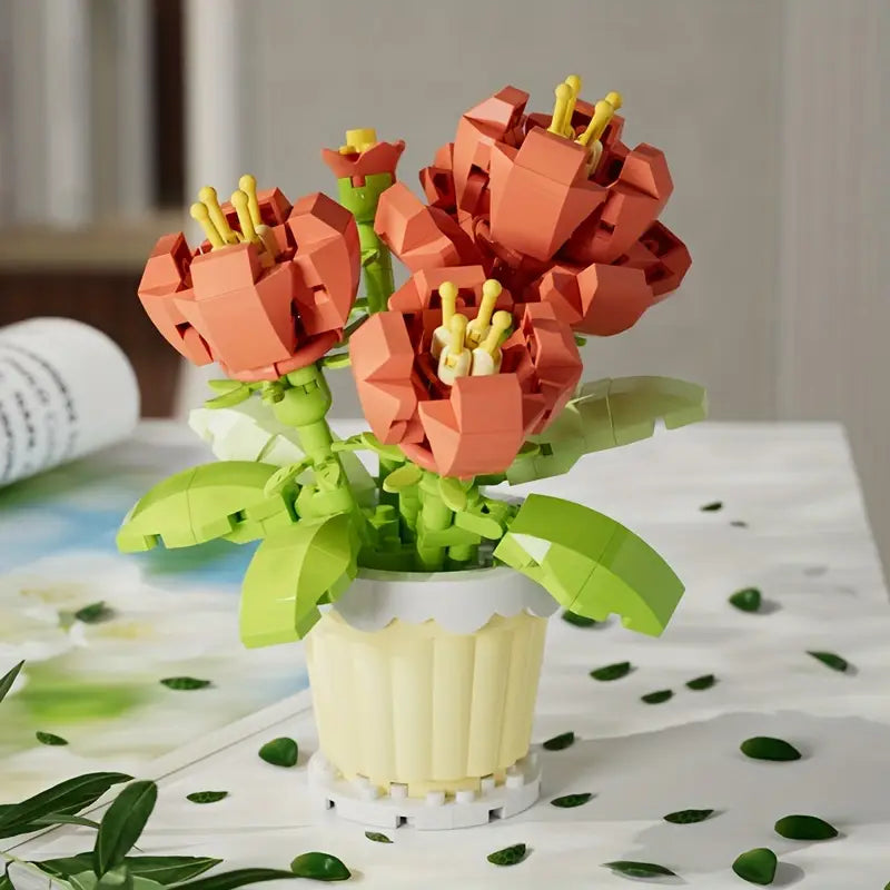 Miniature Diamond Sunflower, Daisy & Orchid Bouquet Building Blocks Toy Set - Ideal Gift for Girlfriend's Birthday, Christmas, Valentine's Day