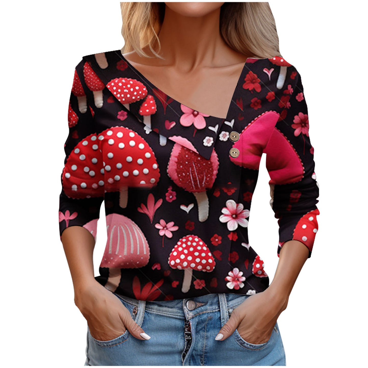 Long Sleeve Color Printed Shirt