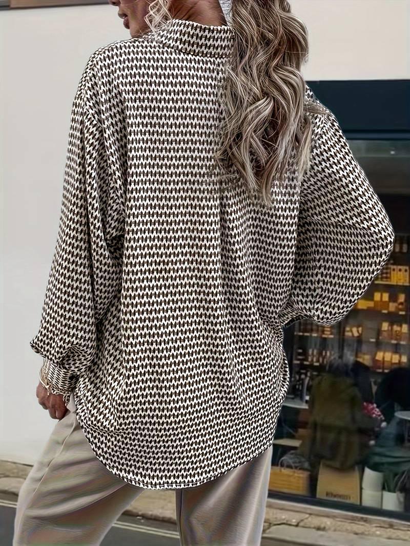 Summer Printed Cardigan Single-breasted Women's Vintage Long Sleeve Shirt