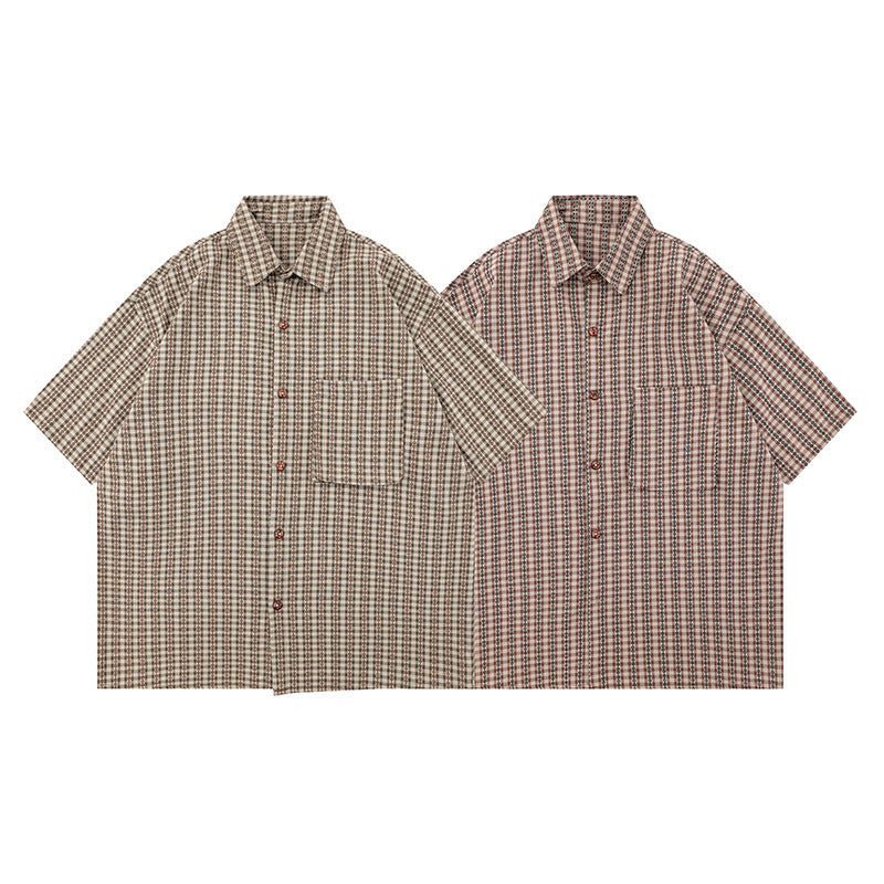 Japanese Retro Short-sleeved Shirt Loose College Style