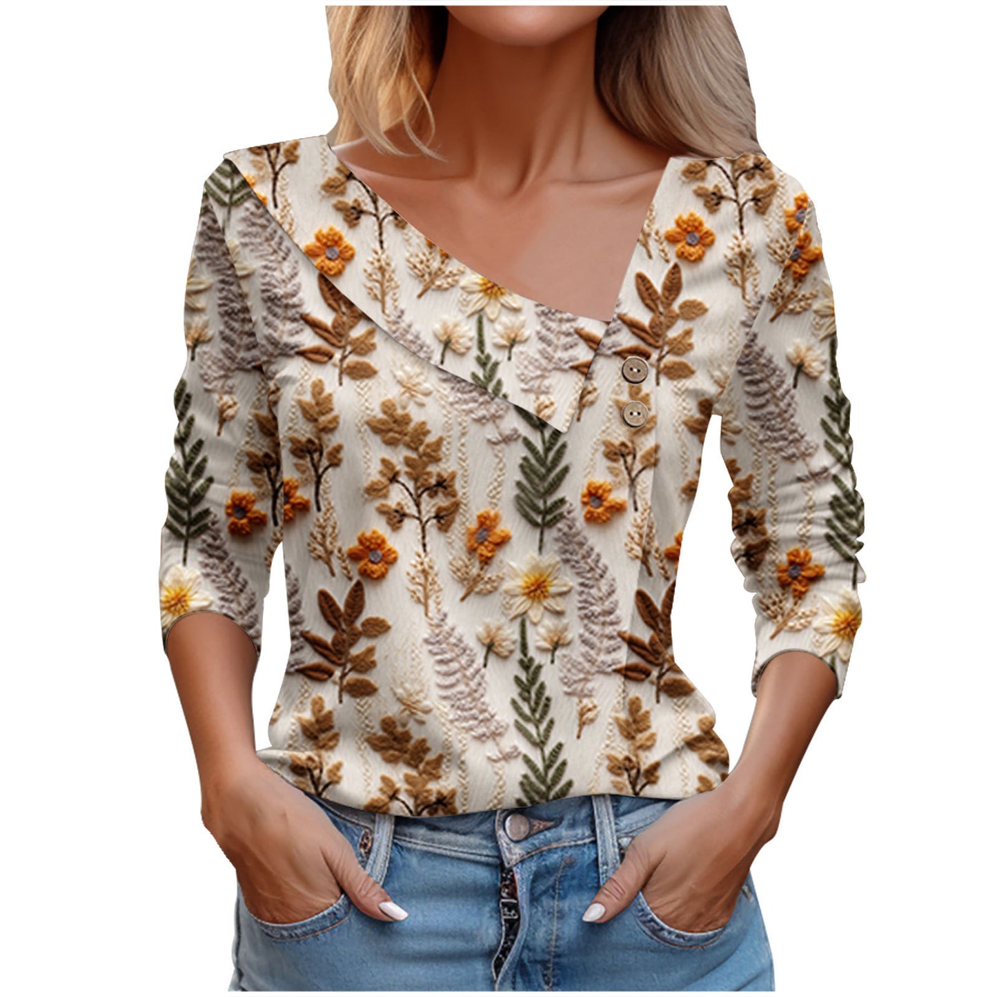 Long Sleeve Color Printed Shirt