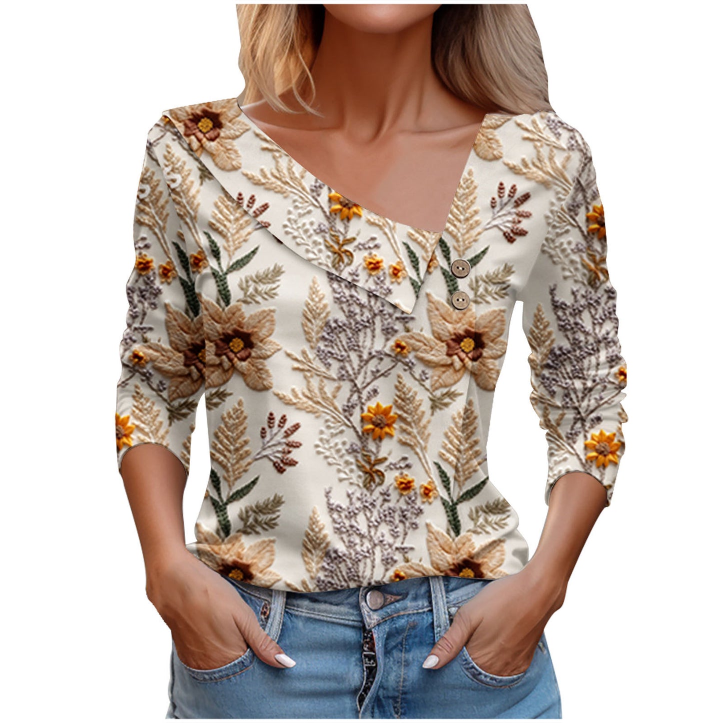 Long Sleeve Color Printed Shirt