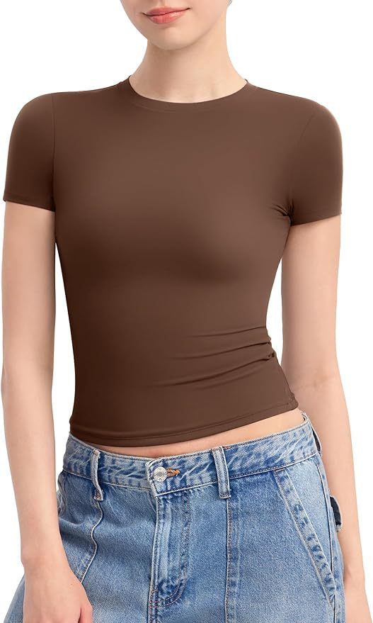 Women's Fashion Simple Short-sleeved T-shirt Pure Desire Top